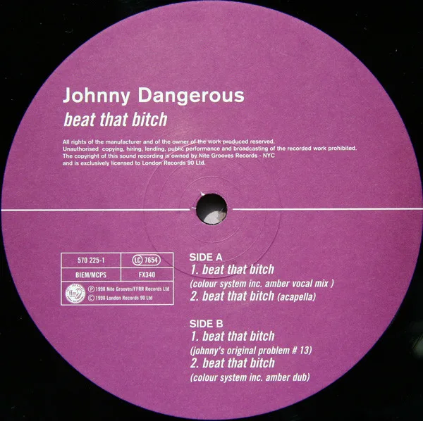 Album cover for Beat That Bitch by Johnny Dangerous