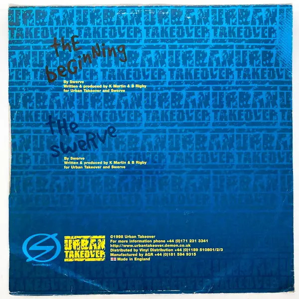 Swerve - The Beginning, Electronic, Drum n Bass, 1999 - Urban Takeover, UK, Vinyl 1x 12", 33 ⅓ RPM