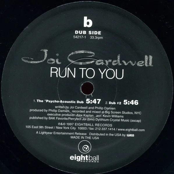 Album cover for Run To You by Joi Cardwell