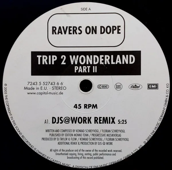 Album cover for Trip 2 Wonderland (Part II) by Ravers On Dope
