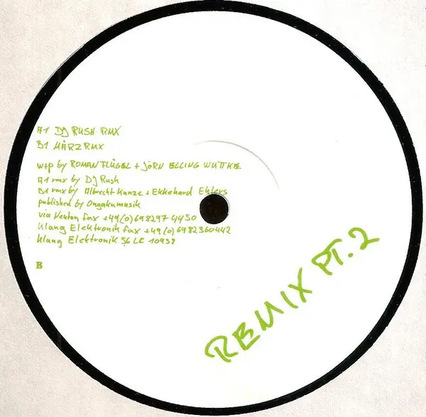 Alter Ego - Betty Ford (Remix Pt. 2), Electronic, Leftfield, Minimal, Techno, 2001 - Klang Elektronik, Germany, Vinyl 1x 12",