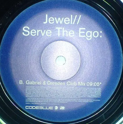 Jewel - Serve The Ego, Electronic, House, Progressive House, 2002 - Code Blue, UK, Vinyl 1x 12"