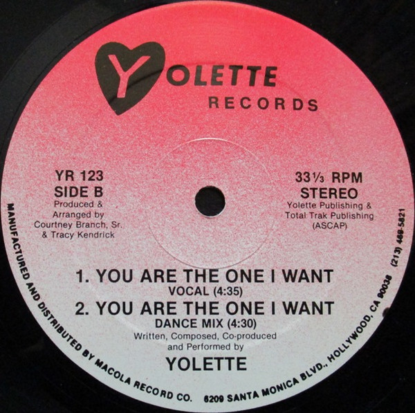 Yolette - Don't Go Away, Electronic, Funk / Soul, Boogie, Freestyle, Synth-pop, Yolette Records, US, Vinyl 1x 12", 33 ⅓ RPM