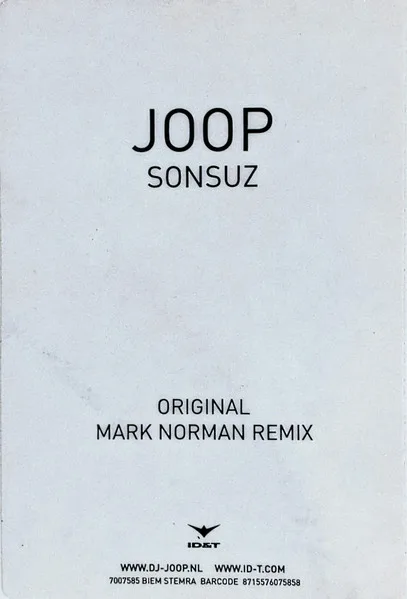 Album cover for Sonsuz by Joop