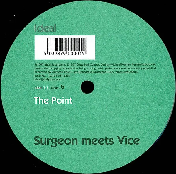 Surgeon Meets Vice - Creep, Electronic, Techno, 1997 - Ideal Trax, UK, Vinyl 1x 12", 33 ⅓ RPM, EP