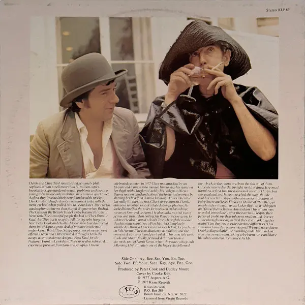 Derek & Clive - Come Again - 1977 - Comedy, Spoken Word - Krass Records - Vinyl 1x LP, Album, Stereo