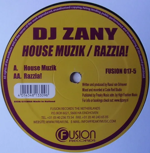 Album cover for House Muzik / Razzia! by DJ Zany
