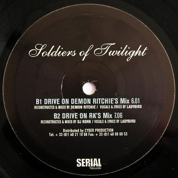 Soldiers Of Twilight - Drive On, Electronic, Deep House, Garage House, House, 2001 - Serial Records, France, Vinyl 1x 12"