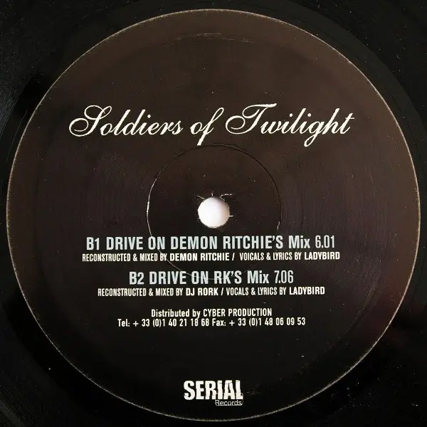 Soldiers Of Twilight - Drive On, Electronic, Deep House, Garage House, House, 2001 - Serial Records, France, Vinyl 1x 12"