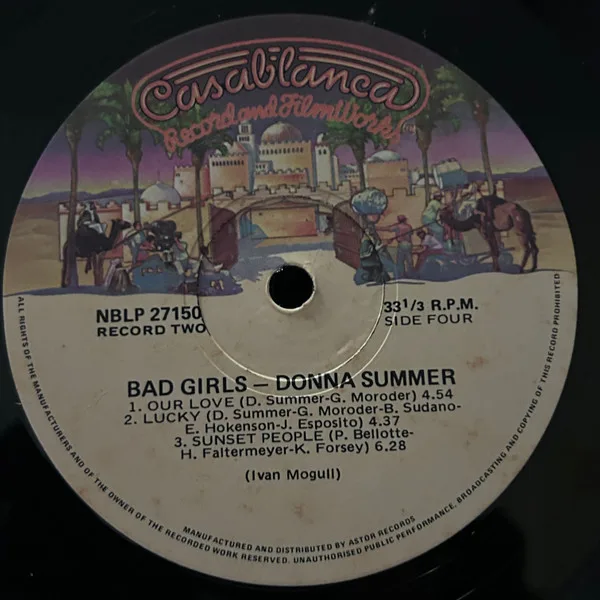 Album cover for Bad Girls by Donna Summer