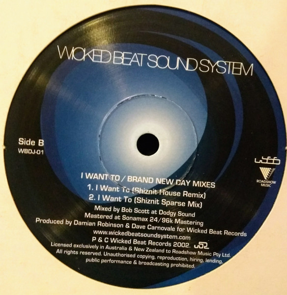 Wicked Beat Sound System - I Want To / Brand New Day Mixes, Electronic, Funk / Soul, Free Funk, House, Neo Soul, 2002 - Roads