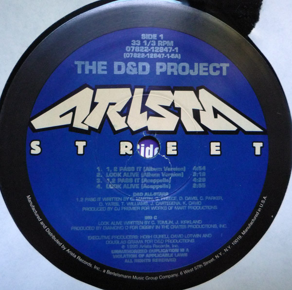 D&D All-Stars / Big C (3) - 1, 2 Pass It / Look Alive, Hip Hop, 1995 - Arista Street, US, Vinyl 1x 12", 33 ⅓ RPM, Maxi-Single