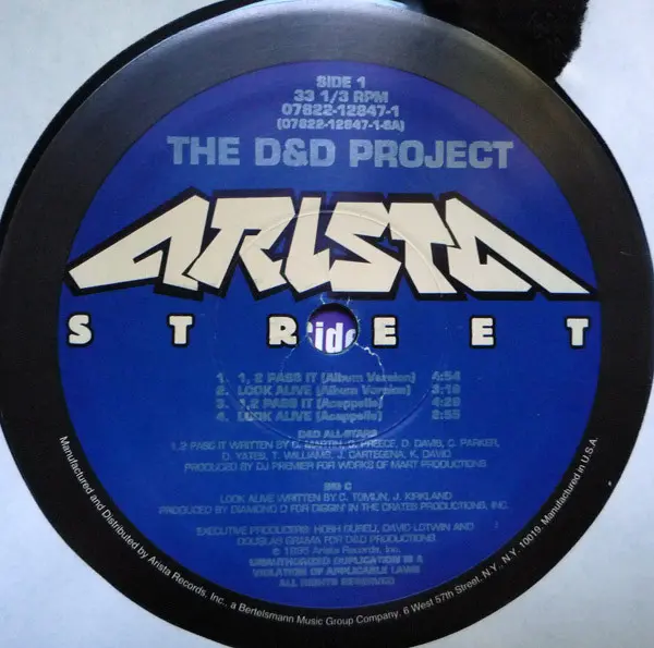 D&D All-Stars / Big C (3) - 1, 2 Pass It / Look Alive, Hip Hop, 1995 - Arista Street, US, Vinyl 1x 12", 33 ⅓ RPM, Maxi-Single