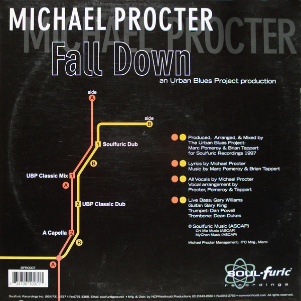 Michael Procter - Fall Down, Electronic, Garage House, House, 1997 - Soulfuric Recordings, US, Vinyl 1x 12", 33 ⅓ RPM