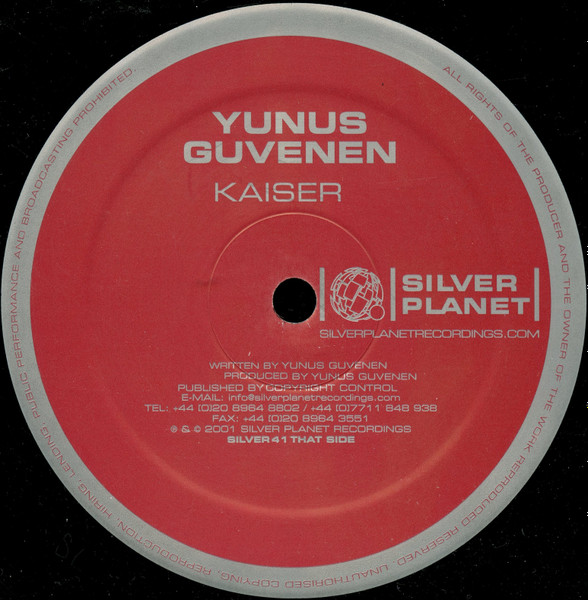 Yunus Güvenen - IP True / Kaiser, Electronic, Progressive House, 2002 - Silver Planet Recordings, UK, Vinyl 1x 12", 33 ⅓ RPM