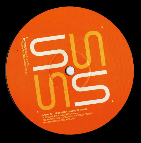 DJ SS - Lighter Rmx, Electronic, Drum n Bass, 2002 - Formation Records, UK, Vinyl 1x 12", 45 RPM