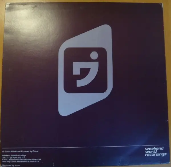 Cirque - Swerve, Electronic, Progressive House, 2000 - Weekend World, UK, Vinyl 1x 12", 33 ⅓ RPM, 45 RPM