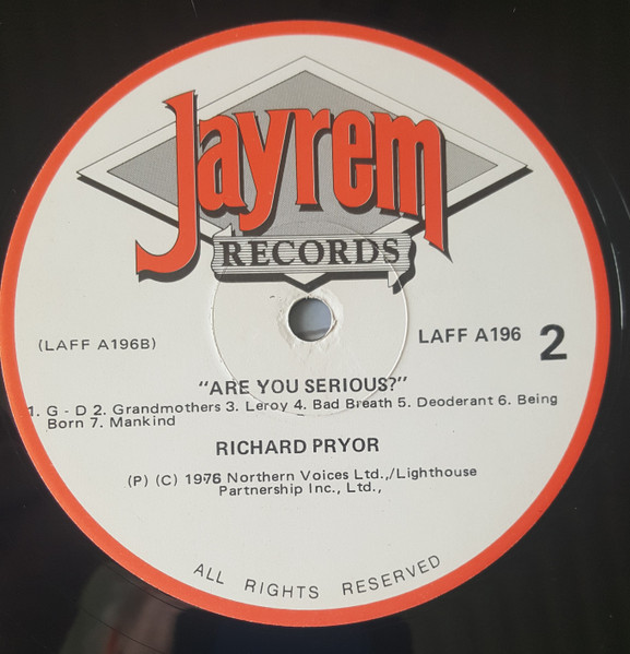 Richard Pryor - Are You Serious???, Non-Music, Comedy, Laff Records, New Zealand, Vinyl 1x LP, Album