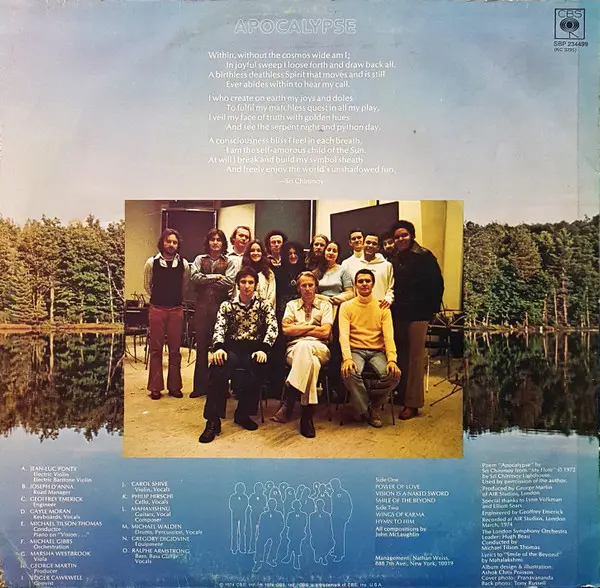 Mahavishnu Orchestra With The London Symphony Orchestra, Michael Tilson Thomas - Apocalypse, Jazz, Rock, Fusion, Jazz-Rock, P