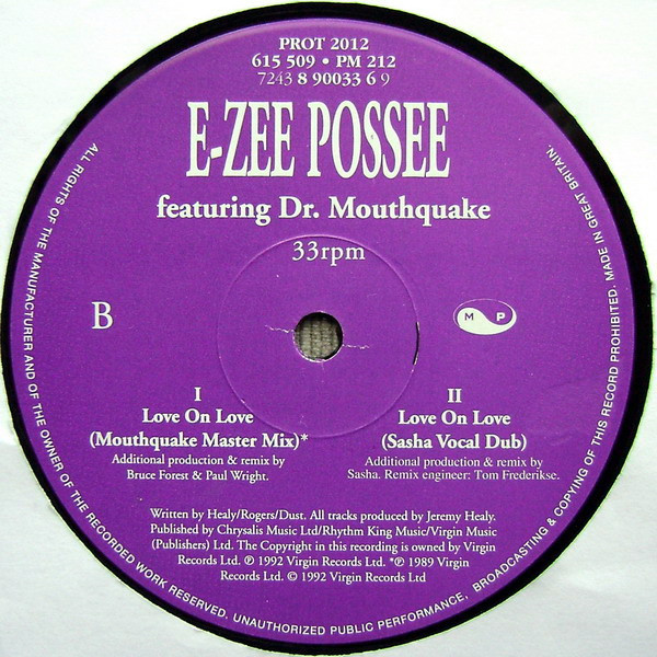 E-Zee Possee - Love On Love, Electronic, House, 1992 - More Protein, UK, Vinyl 1x 12", 33 ⅓ RPM
