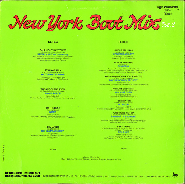 Album cover for New York Boot Mix Vol. 2 by Various