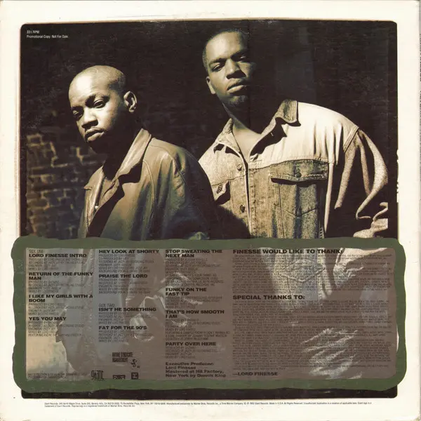 Lord Finesse - Return Of The Funky Man, Hip Hop, Boom Bap, 1992 - Giant Records, Reprise Records, US, Vinyl 1x LP, Album, Pro