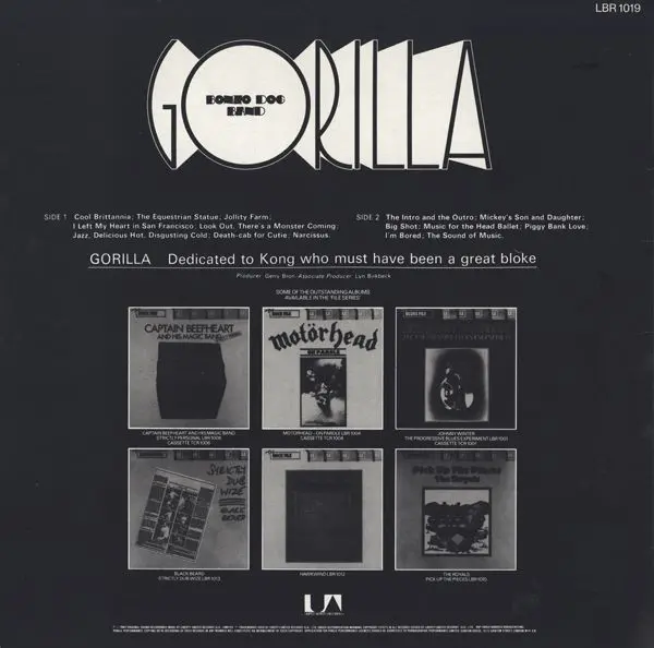 Bonzo Dog Doo-Dah Band - Gorilla, Rock, Art Rock, Pop Rock, Liberty, United Artists Records, UK, Vinyl 1x LP, Album, Reissue