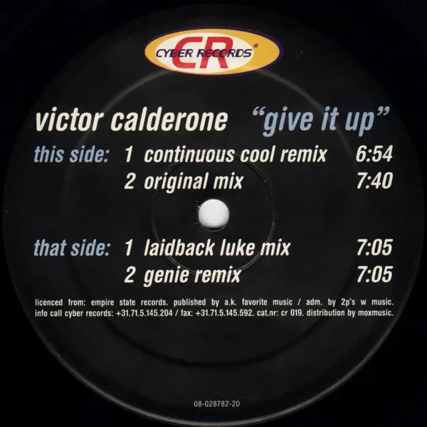Album cover for Give It Up by Victor Calderone