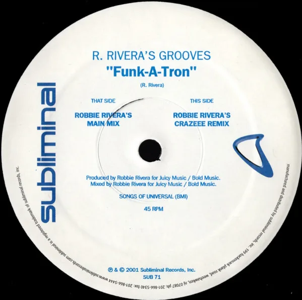 Album cover for Funk-A-Tron by Robbie Rivera