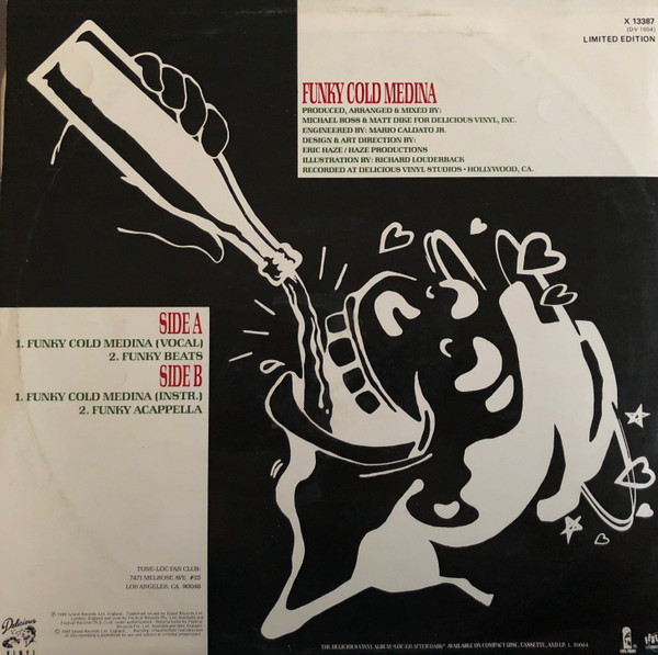 Tone Loc - Funky Cold Medina, Hip Hop, 1989 - 4th & Broadway, Delicious Vinyl, Festival Records, Island Records, Australia & 