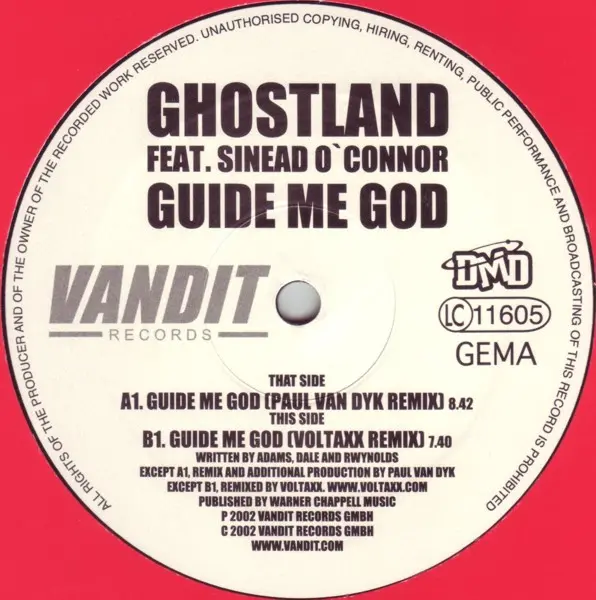 Ghostland Feat. Sinéad O'Connor - Guide Me God, Electronic, Progressive House, Trance, 2002 - Vandit Records, Germany, Vinyl 
