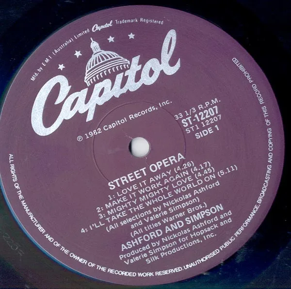 Album cover for Street Opera by Ashford & Simpson