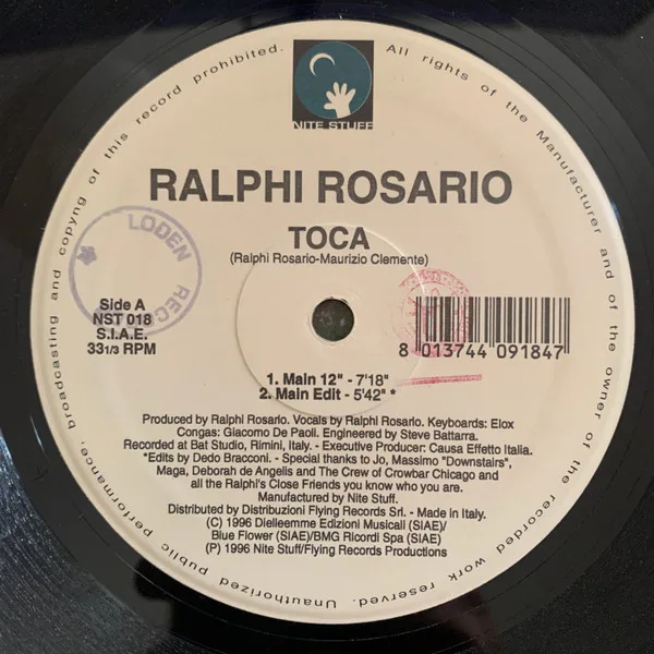Album cover for Toca by Ralphi Rosario