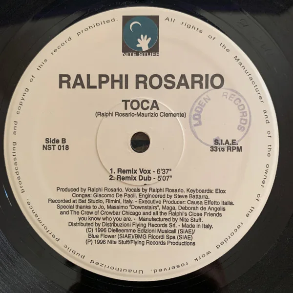 Album cover for Toca by Ralphi Rosario