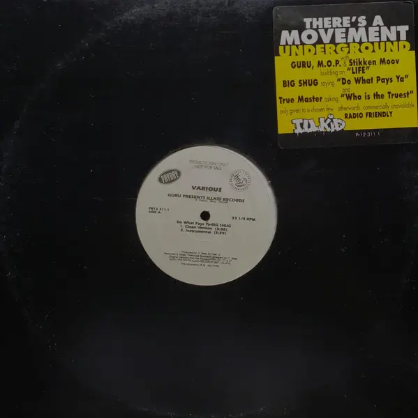 Various - Guru Presents IllKid Records, Hip Hop, 1995 - FFRR, Payday, US, Vinyl 1x 12", 33 ⅓ RPM, Promo, Sampler