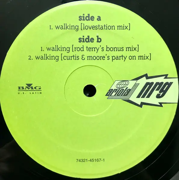 A.G. Allstars - Walking, Electronic, Hard House, House, 1996 - Ariola, US, Vinyl 1x 12", 33 ⅓ RPM