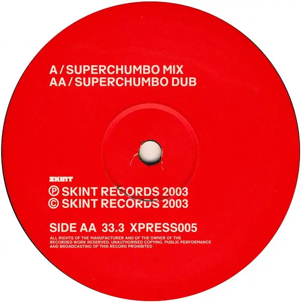 X-Press 2 - Muzikizum (Tom Stephan Remixes), Electronic, Progressive House, Tribal House, 2003 - Skint, UK, Vinyl 1x 12", 33 