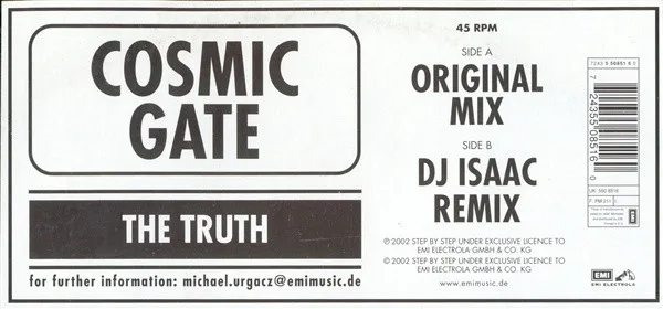 Album cover for The Truth by Cosmic Gate