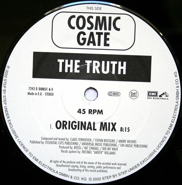 Album cover for The Truth by Cosmic Gate