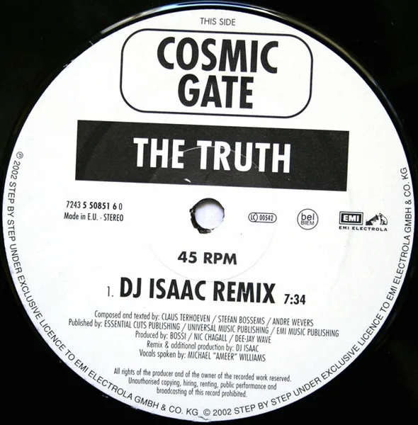 Album cover for The Truth by Cosmic Gate