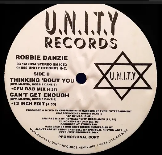 Robbie Danzie - So Special,Only You,Thinking 'Bout You,Can't Get Enough, Hip Hop, RnB/Swing, 1999 - U.N.I.T.Y Records, US, Vi