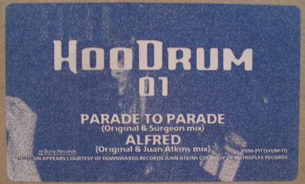 Hoodrum - Hoodrum 01, Electronic, Electro, Minimal, Techno, 1996 - Sony Records, Japan, Vinyl 1x 12", 33 ⅓ RPM