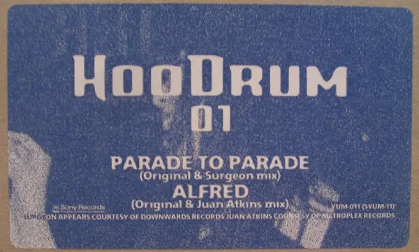 Hoodrum - Hoodrum 01, Electronic, Electro, Minimal, Techno, 1996 - Sony Records, Japan, Vinyl 1x 12", 33 ⅓ RPM