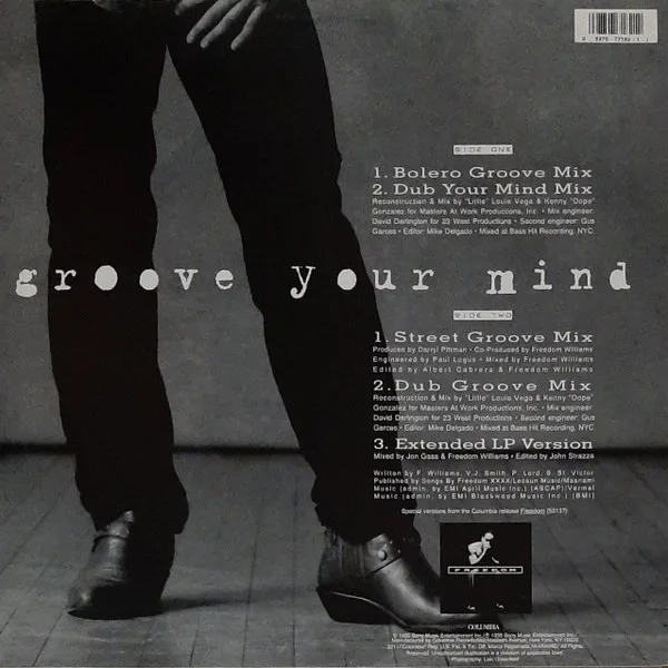 Album cover for Groove Your Mind by Freedom Williams