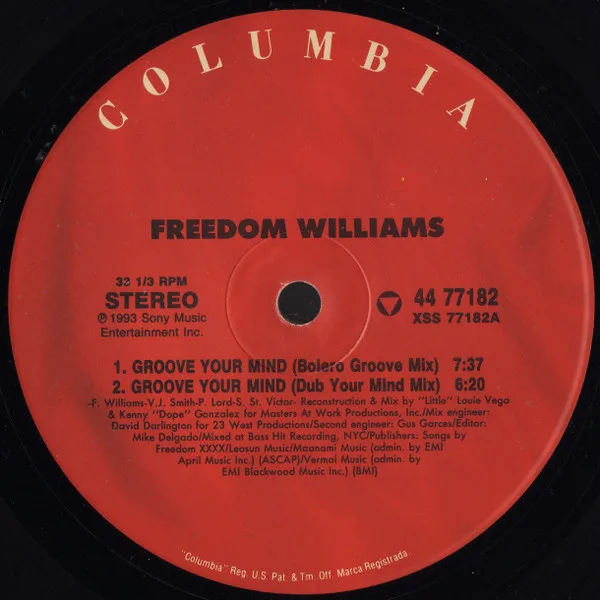 Album cover for Groove Your Mind by Freedom Williams