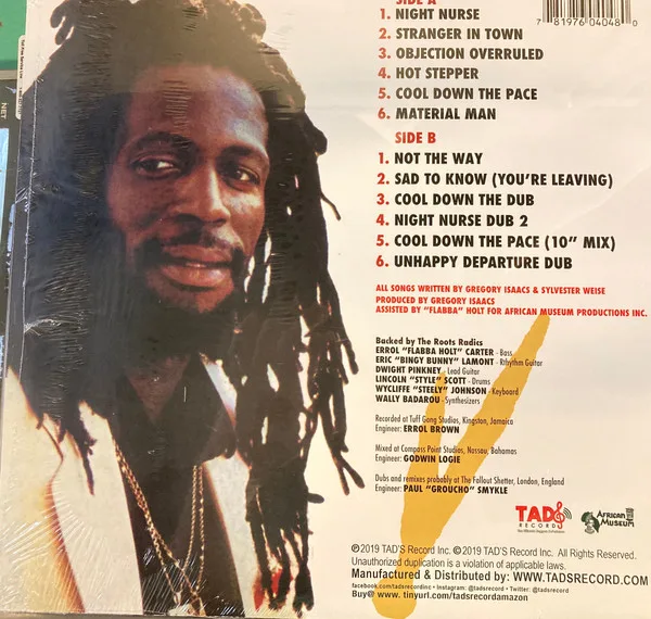Album cover for Night Nurse by Gregory Isaacs
