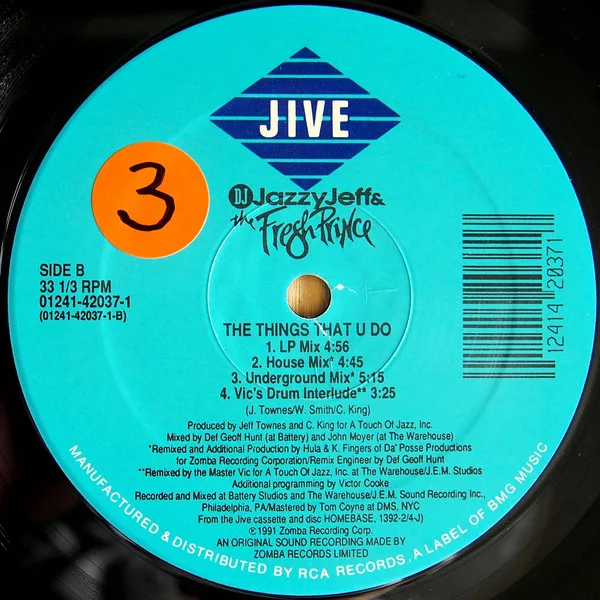 Album cover for The Things That U Do by DJ Jazzy Jeff & The Fresh Prince