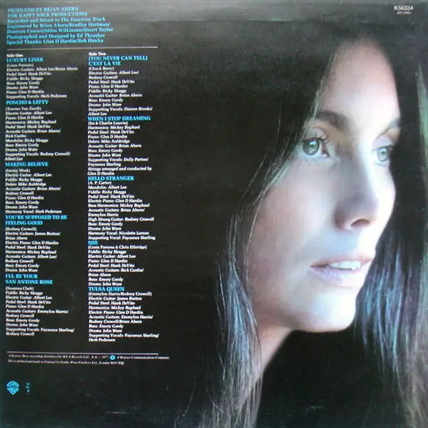 Emmylou Harris - Luxury Liner - 1977 -Country Rock, Folk Rock -Warner Bros. Records -Vinyl 1x LP, Album
