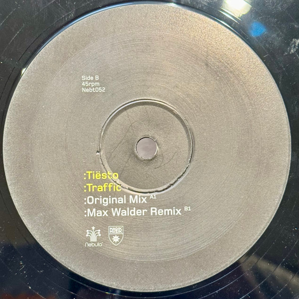 DJ Tiësto - Traffic, Electronic, Tech Trance, Techno, 2003 - Nebula, UK, Vinyl 1x 12", 45 RPM