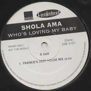 Shola Ama - Who's Loving My Baby (Frankie Knuckles Remixes), Electronic, Downtempo, House, 1997 - WEA, UK, Vinyl 1x 12", Prom